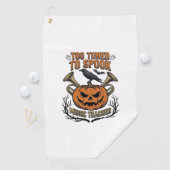 Serviette De Golf Chemise de gravure de citrouille Halloween profess (En situation)