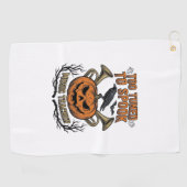 Serviette De Golf Chemise de gravure de citrouille Halloween profess (Horizontal)