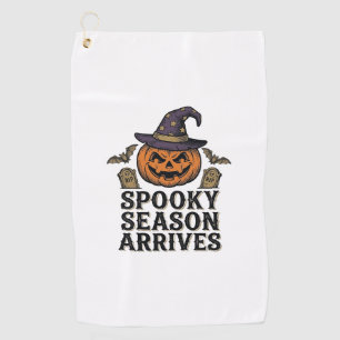Serviette De Golf Chemise de gravure vintage Halloween Citrouille de