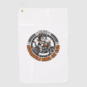 Serviette De Golf Chemise de l'amant de chat de motard - Motocy