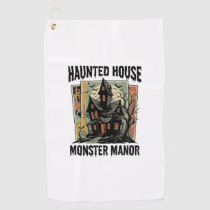 Serviette De Golf Chemise de maison hantée design vintage manoir mon