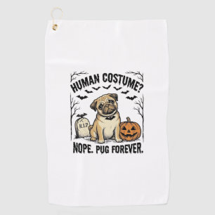 Serviette De Golf Chemise de pug Halloween Vintage Drôle Costume de