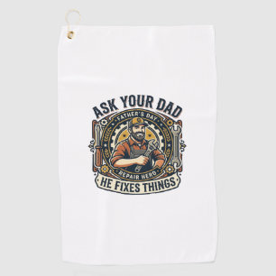 Serviette De Golf Chemise de réparation de papa de jour de père Dema