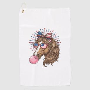 Serviette De Golf Chemise de vecteur de chewing-gum à bulles de chev