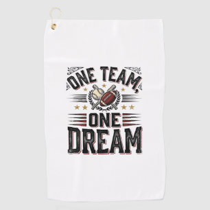 Serviette De Golf Chemise d'équipe sportive vintage One Team One Dre
