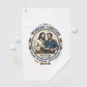 Serviette De Golf Chemise des métiers de la construction Jésus Graph (En situation)