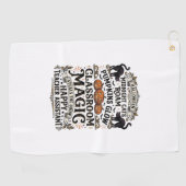 Serviette De Golf Chemise d'Halloween d'Assistant d'Enseignant avec (Horizontal)