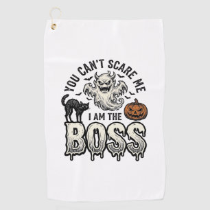 Serviette De Golf Chemise Halloween Boss Ghost Gravure Vintage Desig