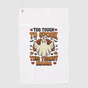 Serviette De Golf Chemise Halloween de Maman Dindon avec Fantôme d'I