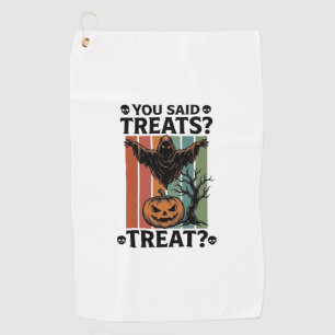 Serviette De Golf Chemise Halloween Fantôme avec Pun de friandise ef
