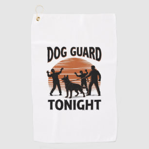 Serviette De Golf Chemise Halloween Vintage Patrouille de Chien Zomb