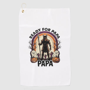 Serviette De Golf Chemise Papa Halloween Vintage Cimetière Coucher d