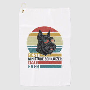 Serviette De Golf Chemise patriotique vintage de papa Schnauzer mini