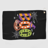 Serviette De Golf Chemise T Essentielle Halloween Sloth Boo Lazy (Horizontal)