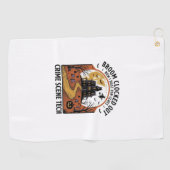 Serviette De Golf Chemise Technicien de Scène de Crime Drôle Hallowe (Horizontal)