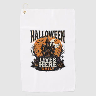 Serviette De Golf Chemise Vintage Halloween Maison Hantée Quotidien