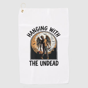 Serviette De Golf Chemise Zombie Chill Graphique Halloween Vintage_1