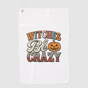 Serviette De Golf Chemises de Halloween Vintage Witches Be Crazy Des
