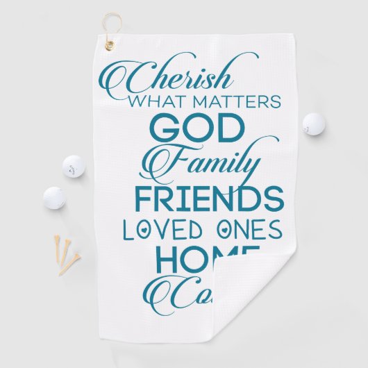 Serviette De Golf Chercher ce qui compte Turquoise (En situation)