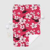 SERVIETTE DE GOLF CHERRY BLOSSOM - SAKURA (ROUGE) (En situation)