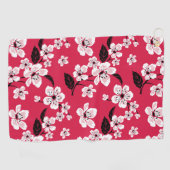 SERVIETTE DE GOLF CHERRY BLOSSOM - SAKURA (ROUGE) (Horizontal)