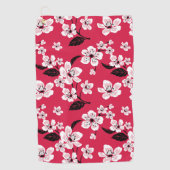 SERVIETTE DE GOLF CHERRY BLOSSOM - SAKURA (ROUGE) (Devant)