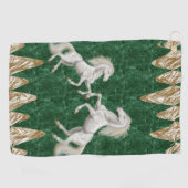 Serviette de golf Cheval Blanc Vert Beige (Horizontal)
