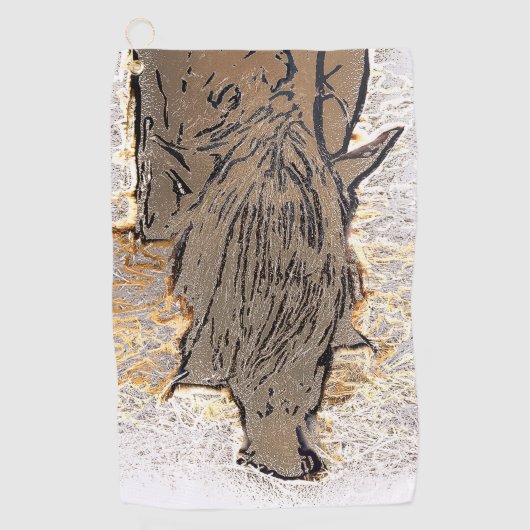 SERVIETTE DE GOLF CHEVAL BROWN (Devant)
