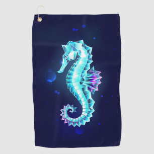 Serviette De Golf Cheval de mer de glace cristal sur Arrière - plan 