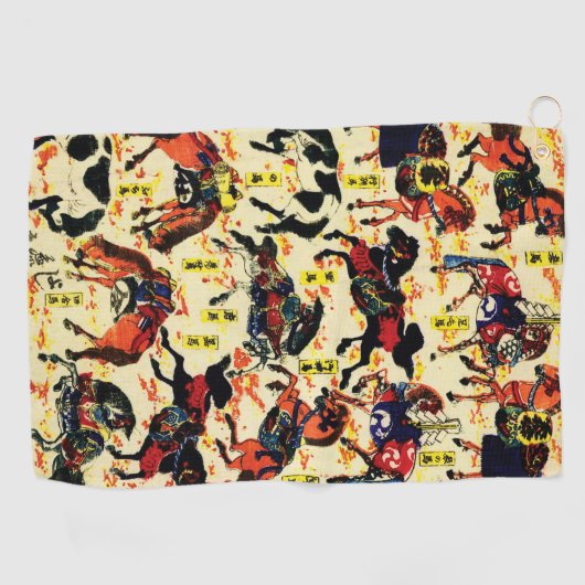 Serviette De Golf Cheval d'Utagawa Kuniyoshi (Horizontal)