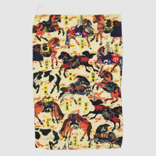 Serviette De Golf Cheval d'Utagawa Kuniyoshi
