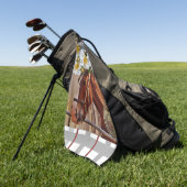 Serviette de golf Cheval Floral (Vert)