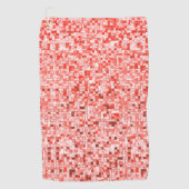 Serviette De Golf Chevauchement de mini-carrés, tons de rouge ou de  (Devant)