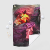 Serviette De Golf Chevaux d'art (En situation)
