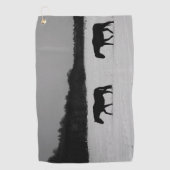 Serviette De Golf Chevaux sur la gta de neige (Devant)