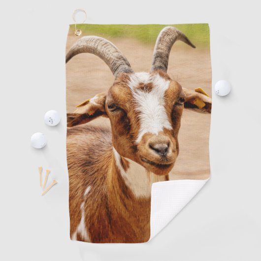 Serviette De Golf Chèvre Brown et chèvre blanche (En situation)