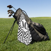 Serviette De Golf Chevron Motif (Vert)