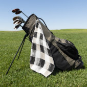 Serviette De Golf Chic Crème Noir Plaid (Vert)