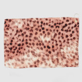 Serviette De Golf Chic Joli Rose Gold Leopard (Horizontal)