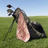 Serviette De Golf Chic Joli Rose Gold Leopard (Vert)