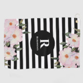 Serviette De Golf Chic Moderne Aquarelle Roses Roses Roses Rose Rayu (Horizontal)