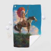 Serviette De Golf Chieftess Femme Amérindienne Chef (En situation)