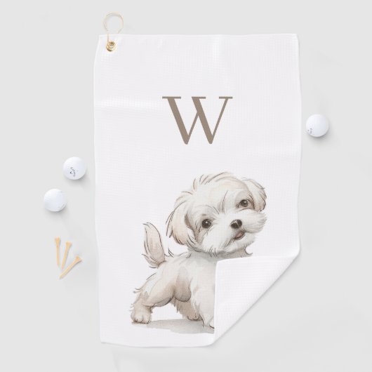 Serviette De Golf Chien (En situation)