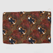 Serviette De Golf Chien Boxer (Horizontal)