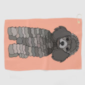 Serviette De Golf Chien Caniche Animal de Compagnie (Horizontal)