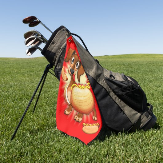 Serviette De Golf Chien chaud Dachshund (Vert)