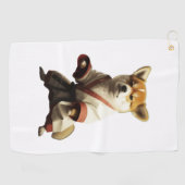 Serviette De Golf Chien connaît Karate (Horizontal)