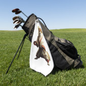 Serviette De Golf Chien connaît Karate (Vert)