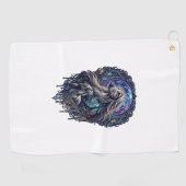 Serviette De Golf Chien Crystal Moon Forêt Enchantée_1 (Horizontal)