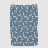 Serviette De Golf Chien dalmate vert Turquoise (Devant)